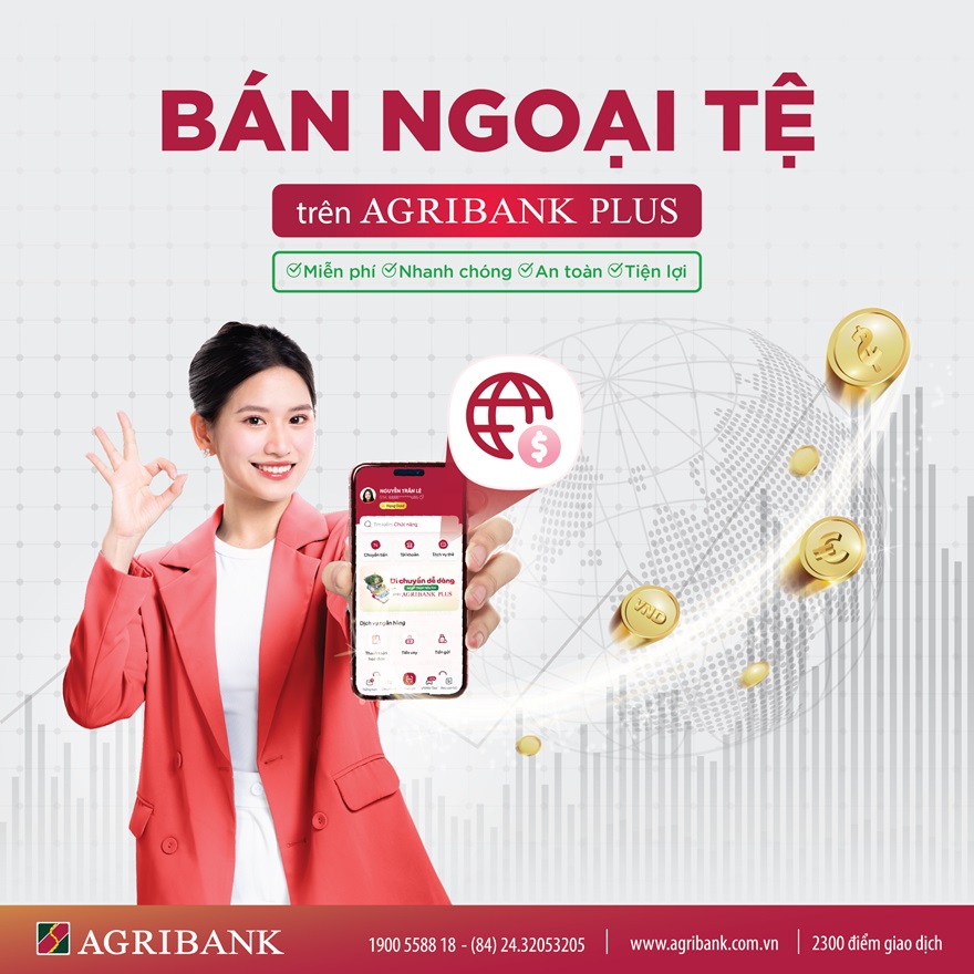 Agribank hướng dẫn chức năng bán ngoại tệ trên ứng dụng Agribank Plus- Ảnh 1. Agribank hướng dẫn chức năng bán ngoại tệ trên ứng dụng Agribank Plus- Ảnh 1.