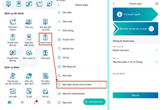 Tham gia BHXH, BHYT dễ dàng qua dịch vụ công và app ngân hàng- Ảnh 7. Tham gia BHXH, BHYT dễ dàng qua dịch vụ công và app ngân hàng- Ảnh 7.