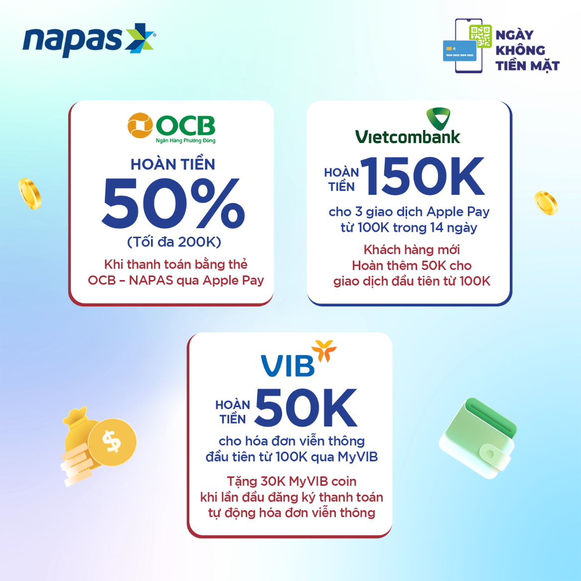 NAPAS tung loạt chương trình khuyến mãi hấp dẫn hưởng ứng Ngày Không Tiền Mặt 2025- Ảnh 3. NAPAS tung loạt chương trình khuyến mãi hấp dẫn hưởng ứng Ngày Không Tiền Mặt 2025- Ảnh 3.