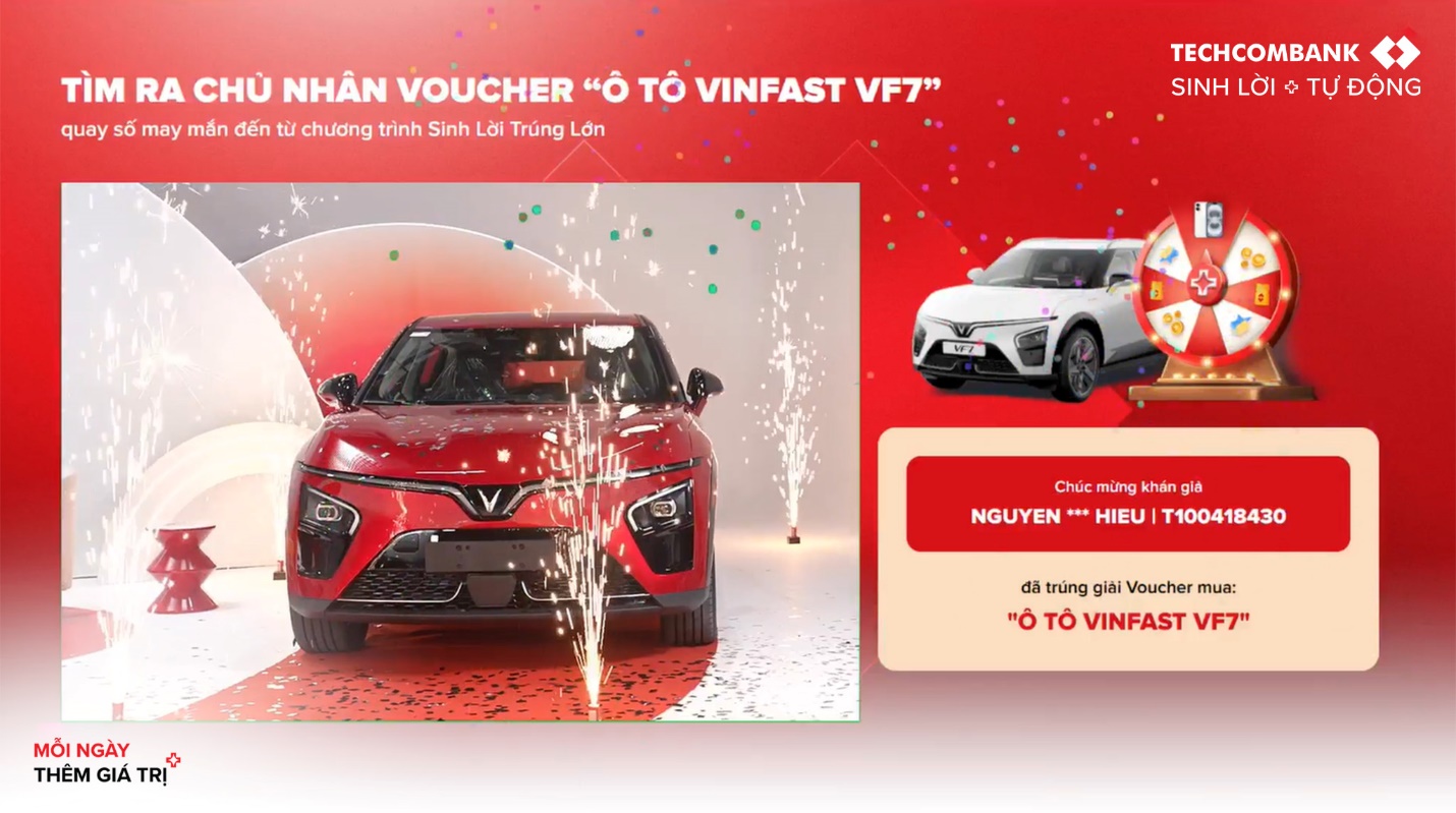 Techcombank “Sinh Lời Trúng Lớn” bùng nổ: Xe VinFast, iPhone 16 đã có chủ- Ảnh 2. Techcombank “Sinh Lời Trúng Lớn” bùng nổ: Xe VinFast, iPhone 16 đã có chủ- Ảnh 2.