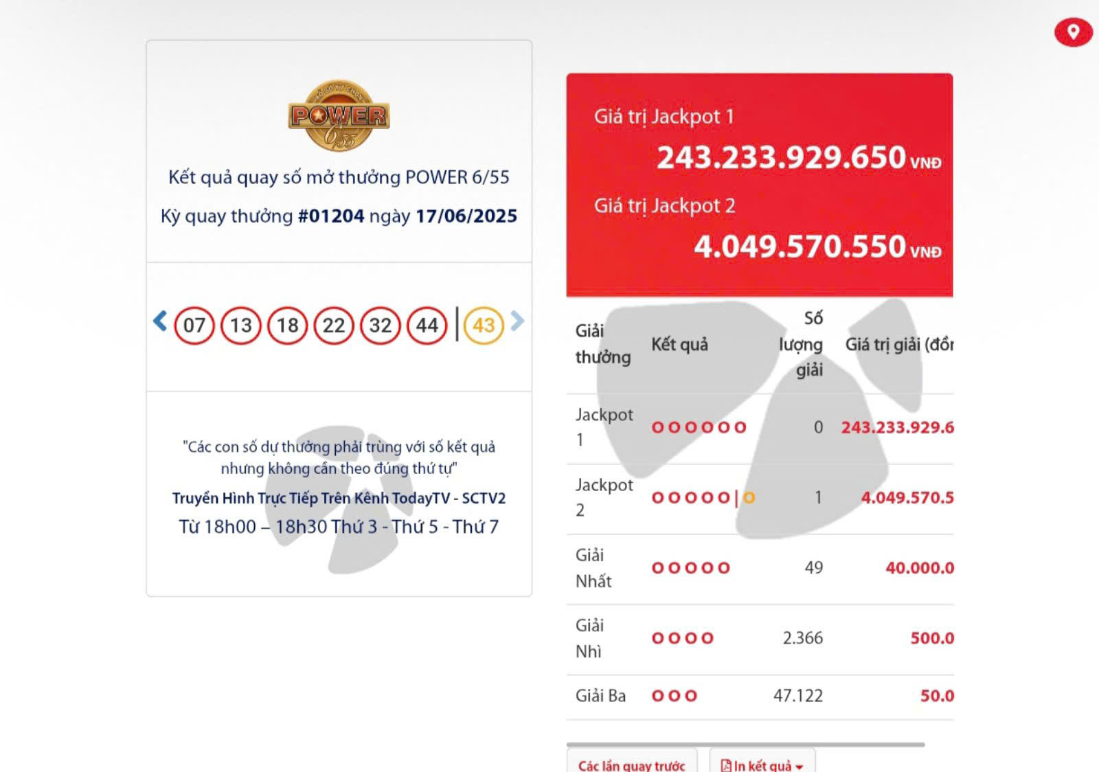 Loteri Vietlott terus mendapat tiket kemenangan untuk Jackpot 2, bernilai lebih daripada 4 bilion VND - Foto 1. Vé số Vietlott tiếp tục có vé trúng giải Jackpot 2, giá trị hơn 4 tỉ đồng- Ảnh 1.