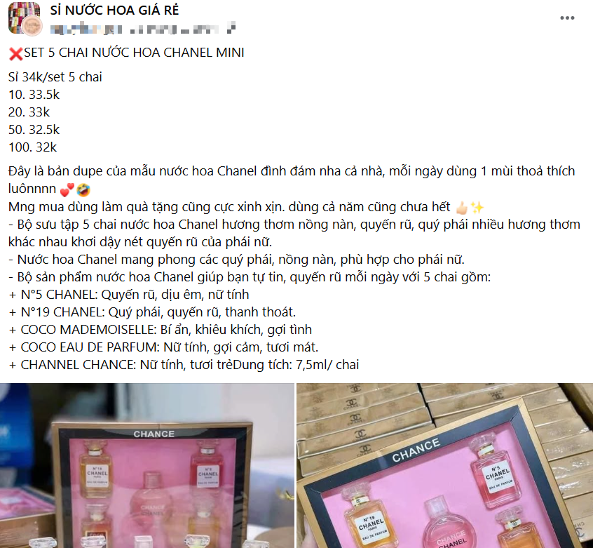 Nước hoa Chanel, Bvlgari, Ysl,…giá 'ngang chai nước lọc' bán đầy trên mạng - Ảnh 1.