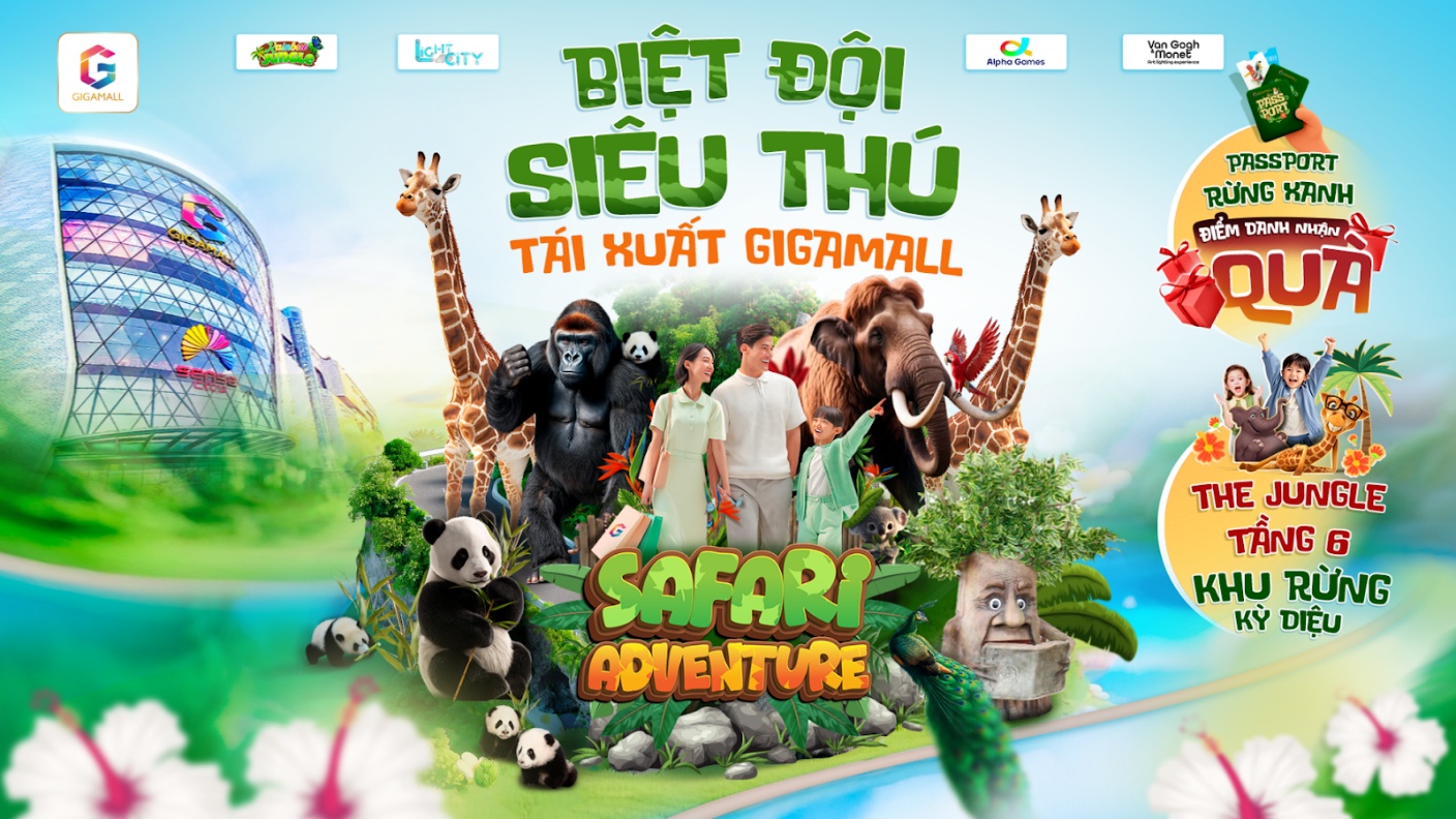 Gigamall ra mắt "Safari Adventure": Hành trình khám phá thế giới hoang dã giữa lòng thành phố mùa hè- Ảnh 1. Gigamall ra mắt "Safari Adventure": Hành trình khám phá thế giới hoang dã giữa lòng thành phố mùa hè- Ảnh 1.