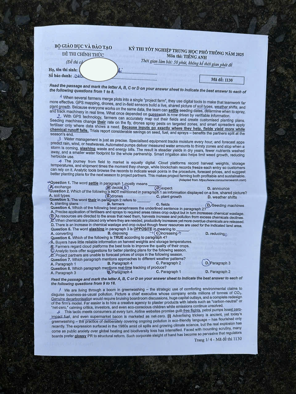 Thi tốt nghiệp THPT 2025: Gợi ý giải đề thi môn tiếng Anh  - Ảnh 1.