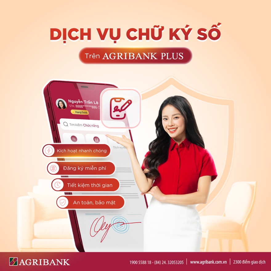 Hướng dẫn dịch vụ chữ ký số trên Agribank Plus- Ảnh 1. Hướng dẫn dịch vụ chữ ký số trên Agribank Plus- Ảnh 1.
