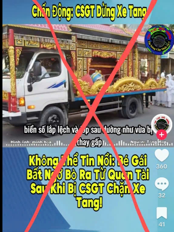 Làm rõ clip "CSGT dừng xe tang giữa đường, bé gái chui ra từ quan tài"- Ảnh 1. Làm rõ clip "CSGT dừng xe tang giữa đường, bé gái chui ra từ quan tài"- Ảnh 1.