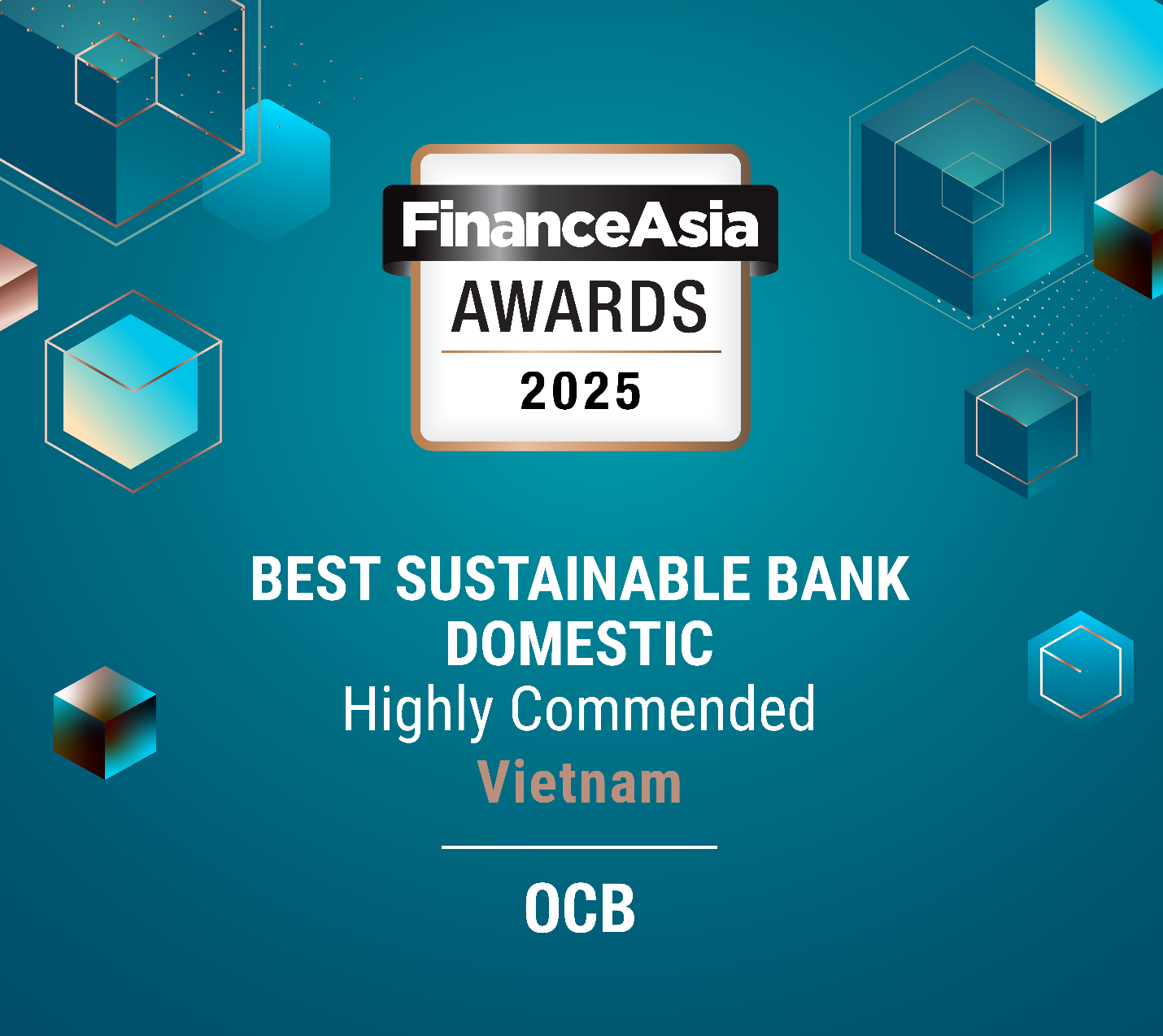 OCB khẳng định dấu ấn tại FinanceAsia Awards 2025 với giải thưởng Ngân hàng Bền vững Xuất sắc- Ảnh 1. OCB khẳng định dấu ấn tại FinanceAsia Awards 2025 với giải thưởng Ngân hàng Bền vững Xuất sắc- Ảnh 1.