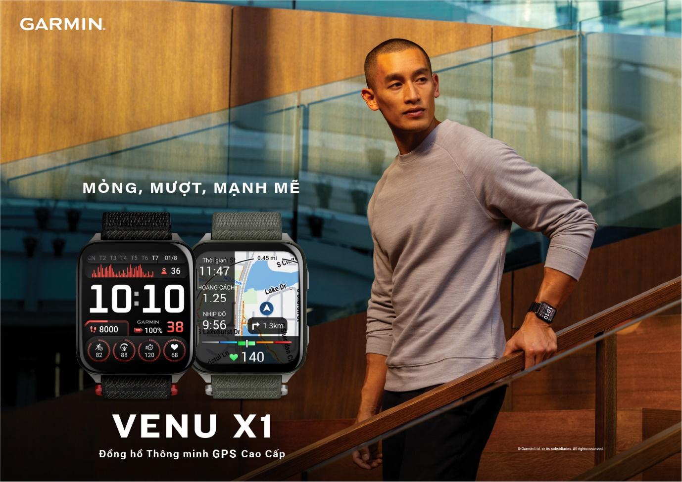 Ra mắt đồng hồ thông minh siêu mỏng Garmin Venu X1 - Ảnh 1.