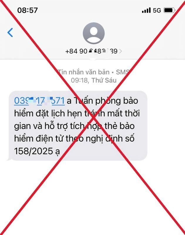 Cảnh báo mạo danh cơ quan BHXH đặt lịch làm việc, tích hợp CCCD có thu phí - Ảnh 1.