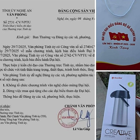 Bí thư xã nói gì về việc mua quà tặng đại biểu dù có lệnh dừng của tỉnh?- Ảnh 1. Bí thư xã nói gì về việc mua quà tặng đại biểu dù có lệnh dừng của tỉnh?- Ảnh 1.