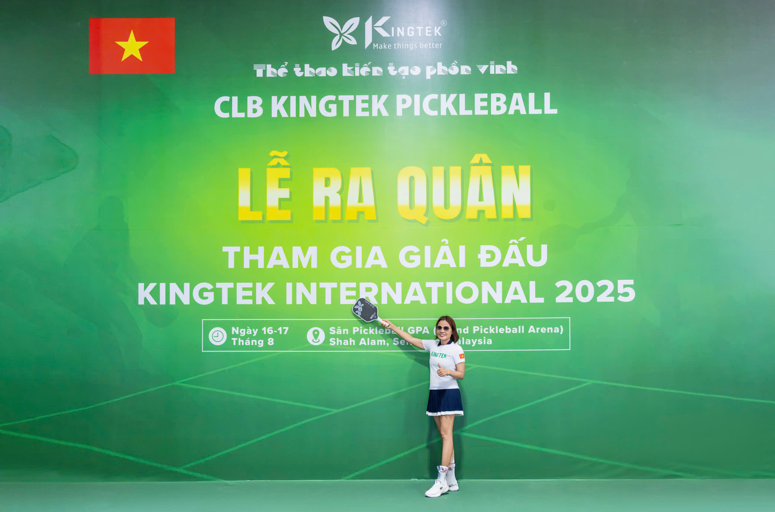 Doanh nhân Madam Truyền cùng dàn sao dự giải pickleball quốc tế Kingtek 2025 - Ảnh 1.