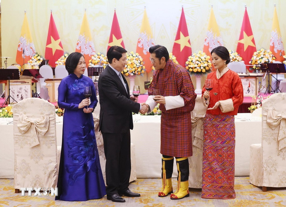 Chủ tịch nước Lương Cường chủ trì chiêu đãi cấp nhà nước Quốc vương Bhutan - Ảnh 8.