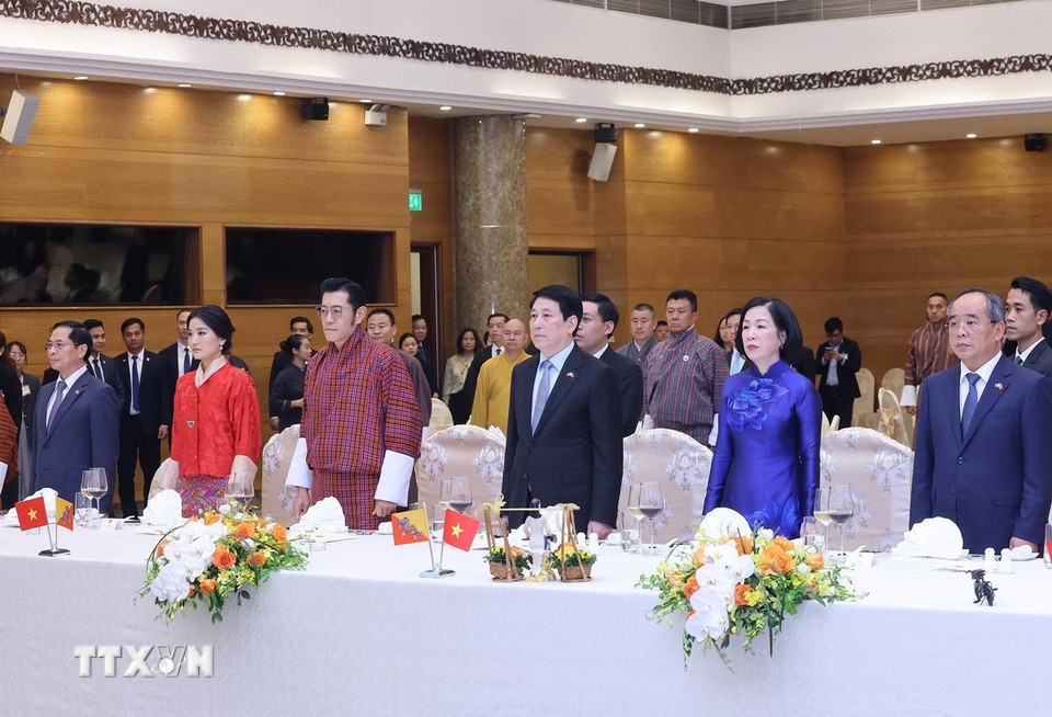 Chủ tịch nước Lương Cường chủ trì chiêu đãi cấp nhà nước Quốc vương Bhutan - Ảnh 4.