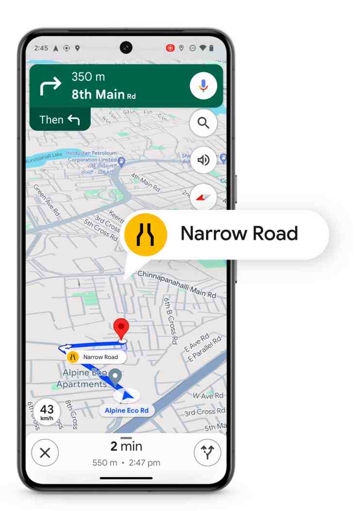 תכונה חדשה במפות גוגל עוזרת לנהגים להימנע מכבישים צרים בצורה בטוחה יותר - תמונה 1. Tính năng mới trên Google Maps giúp Tài xế ô tô tránh đường hẹp an toàn hơn - Ảnh 1.