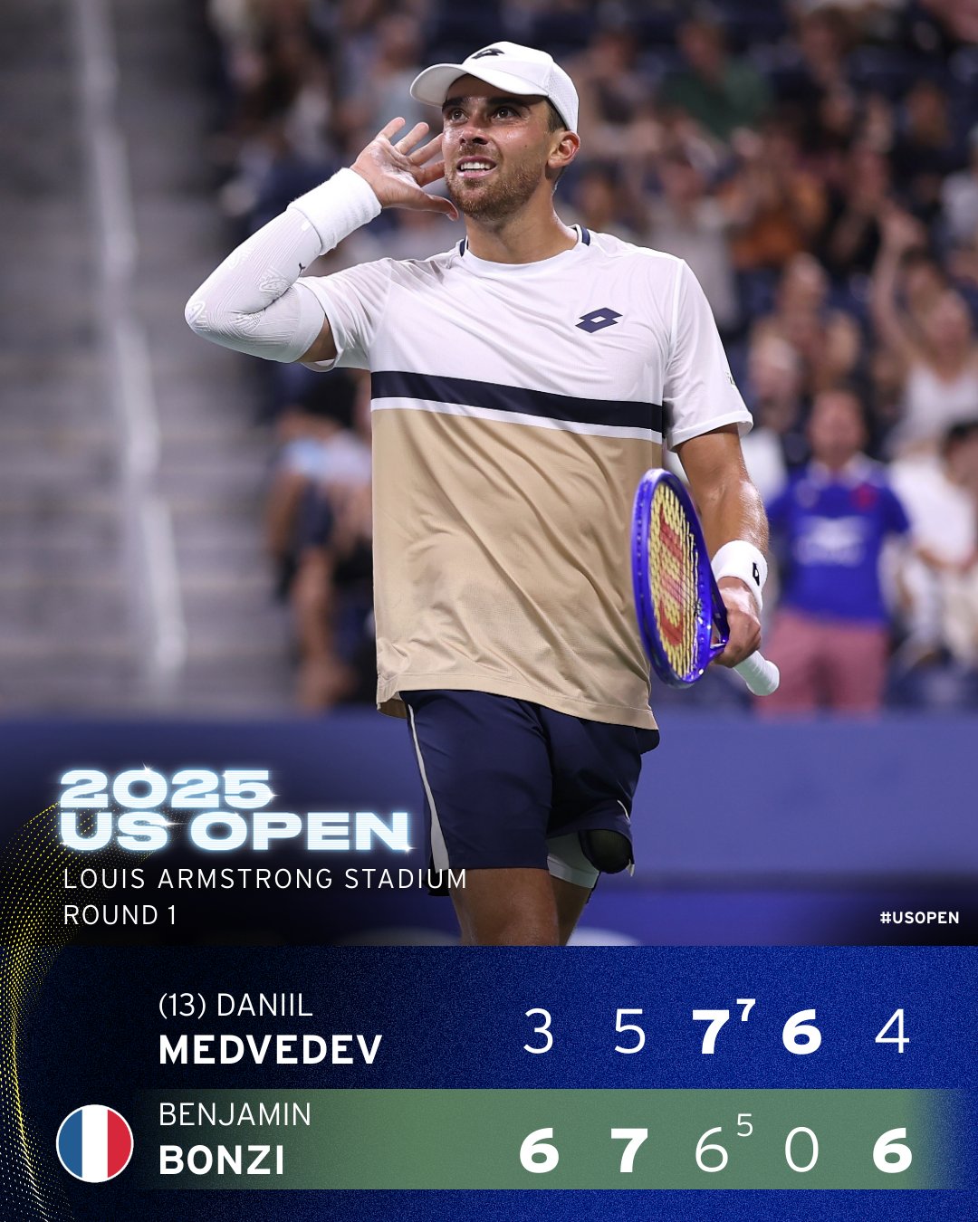 Miedwiediew zasłabł w pierwszej rundzie US Open i znów rozbił rakietę - zdjęcie 4. Medvedev sụp đổ ở vòng 1 US Open và lại đập vợt- Ảnh 4.