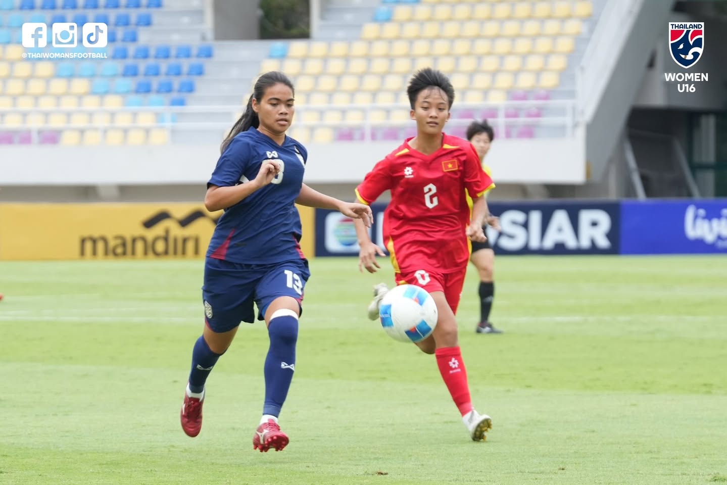 Thua Thái Lan, U16 nữ Việt Nam dừng bước ở giải Đông Nam Á- Ảnh 1. Thua Thái Lan, U16 nữ Việt Nam dừng bước ở giải Đông Nam Á- Ảnh 1.