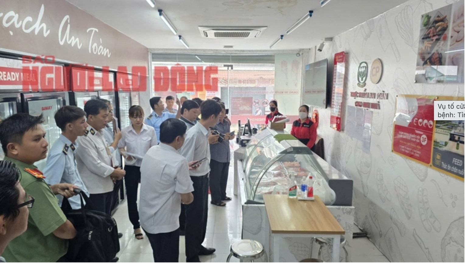 Lực lượng chức năng tỉnh Sóc Trăng kiểm tra cửa hàng của C.P. Việt Nam