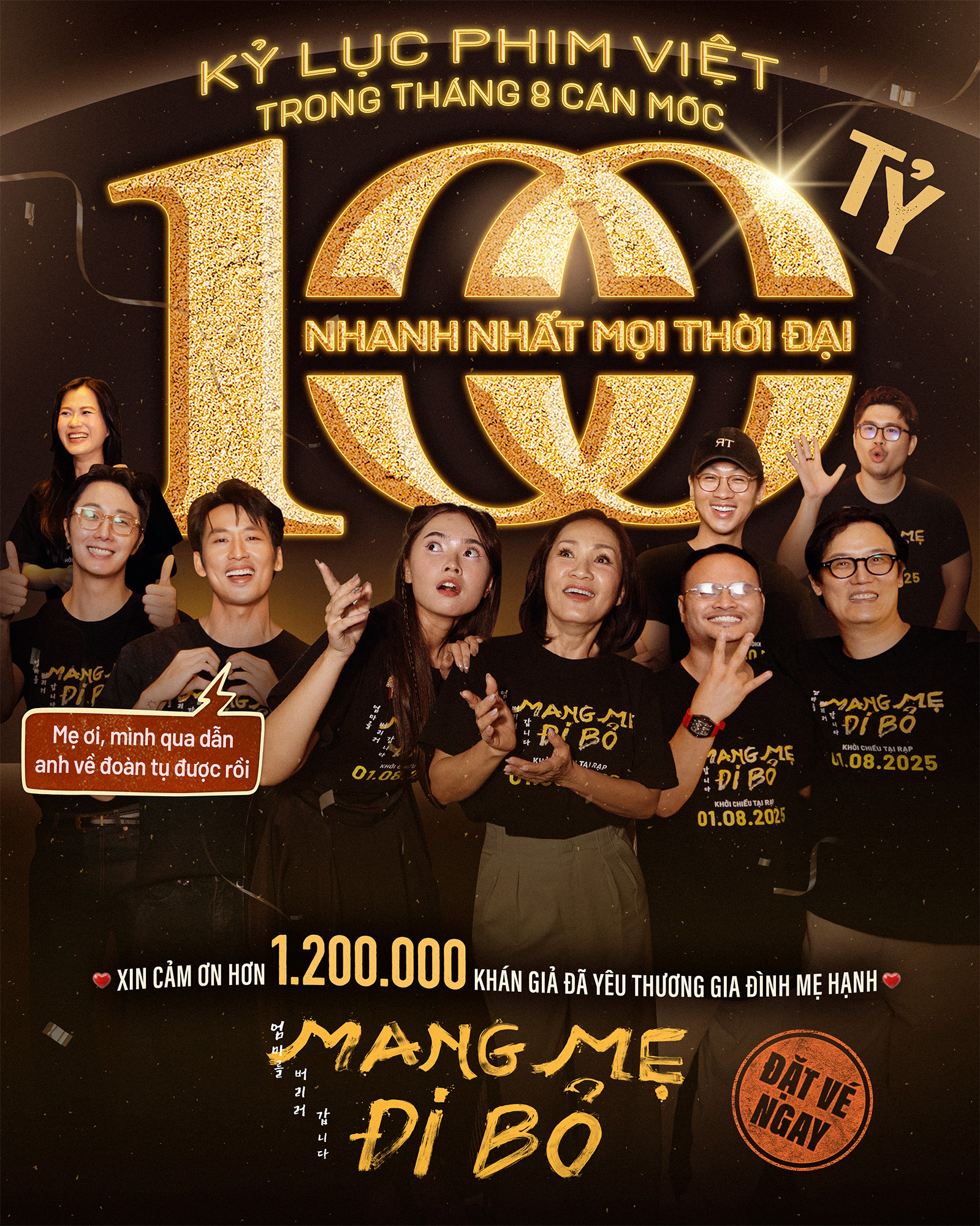 Phim "Mang mẹ đi bỏ" có Hồng Đào, Tuấn Trần cán mốc 100 tỉ đồng- Ảnh 1. Phim "Mang mẹ đi bỏ" có Hồng Đào, Tuấn Trần cán mốc 100 tỉ đồng- Ảnh 1.