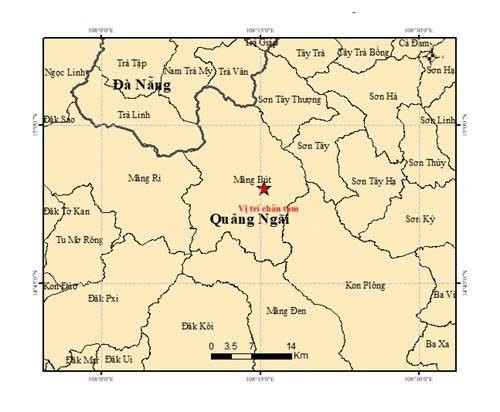 2 trận động đất lúc rạng sáng, gây rung chấn nhiều xã miền núi Quảng Ngãi - Ảnh 1.
