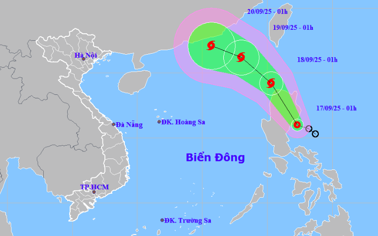 Áp thấp nhiệt đới giật cấp 9 vào Biển Đông
- Ảnh 2.
