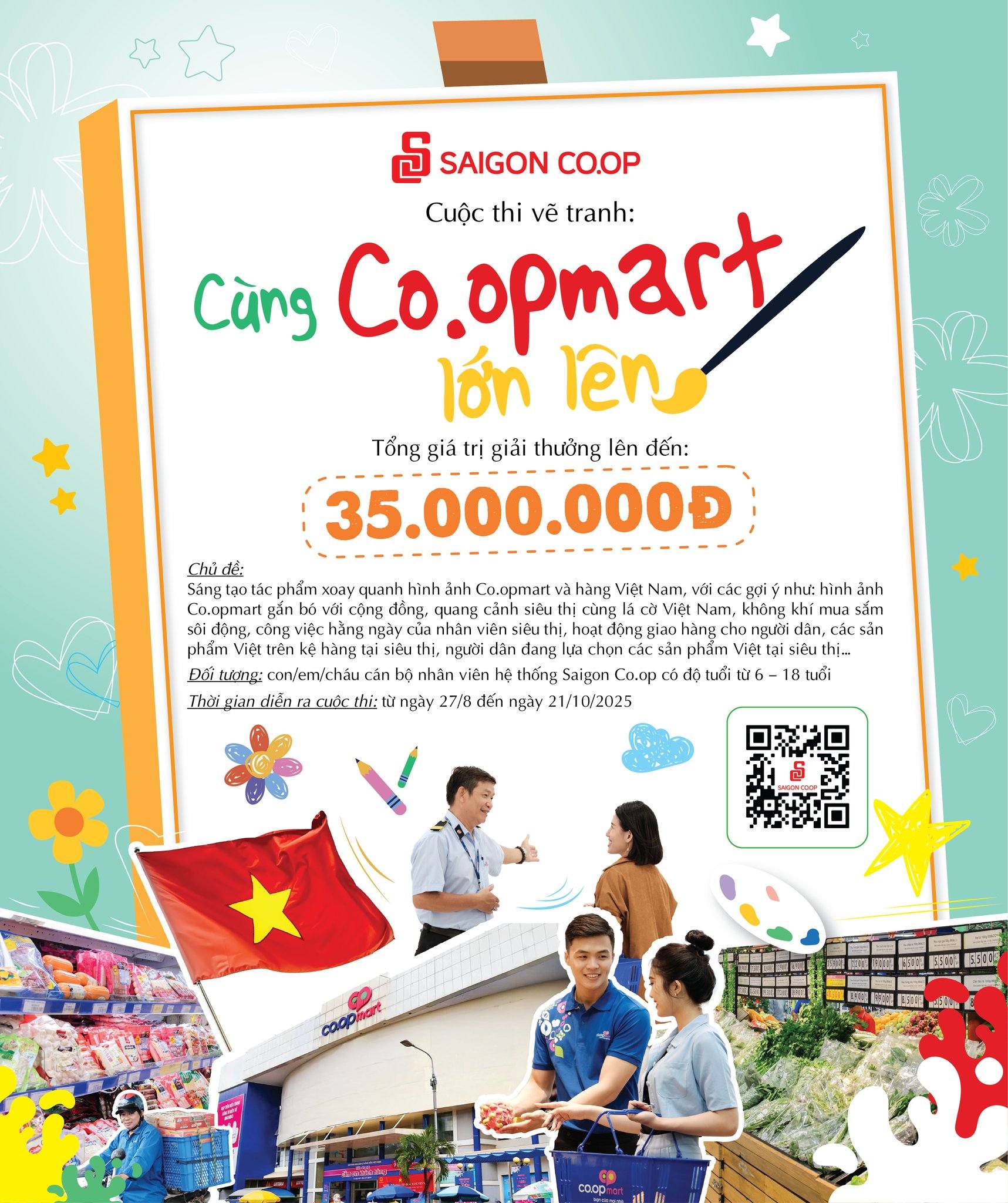 Lan tỏa tình yêu hàng Việt qua cuộc thi vẽ “Cùng Co.opmart lớn lên”- Ảnh 1.