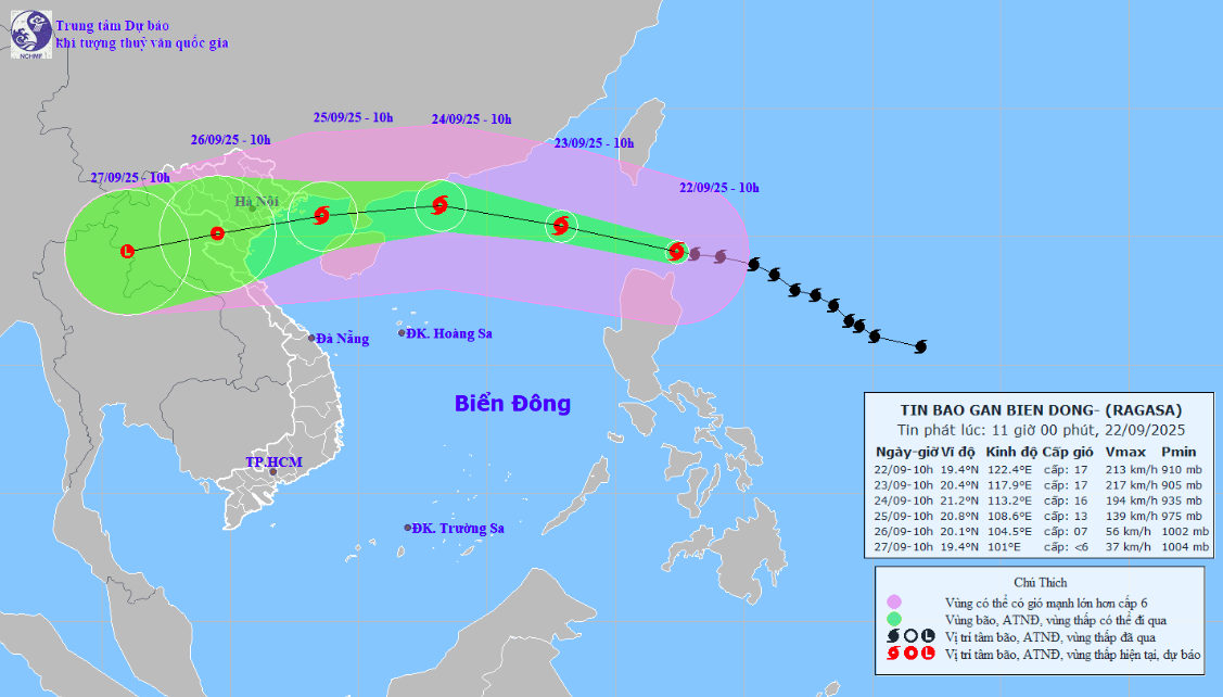 Siêu bão Ragasa áp sát biển Đông , Thủ tướng chỉ đạo ứng phó khẩn cấp - Ảnh 1.