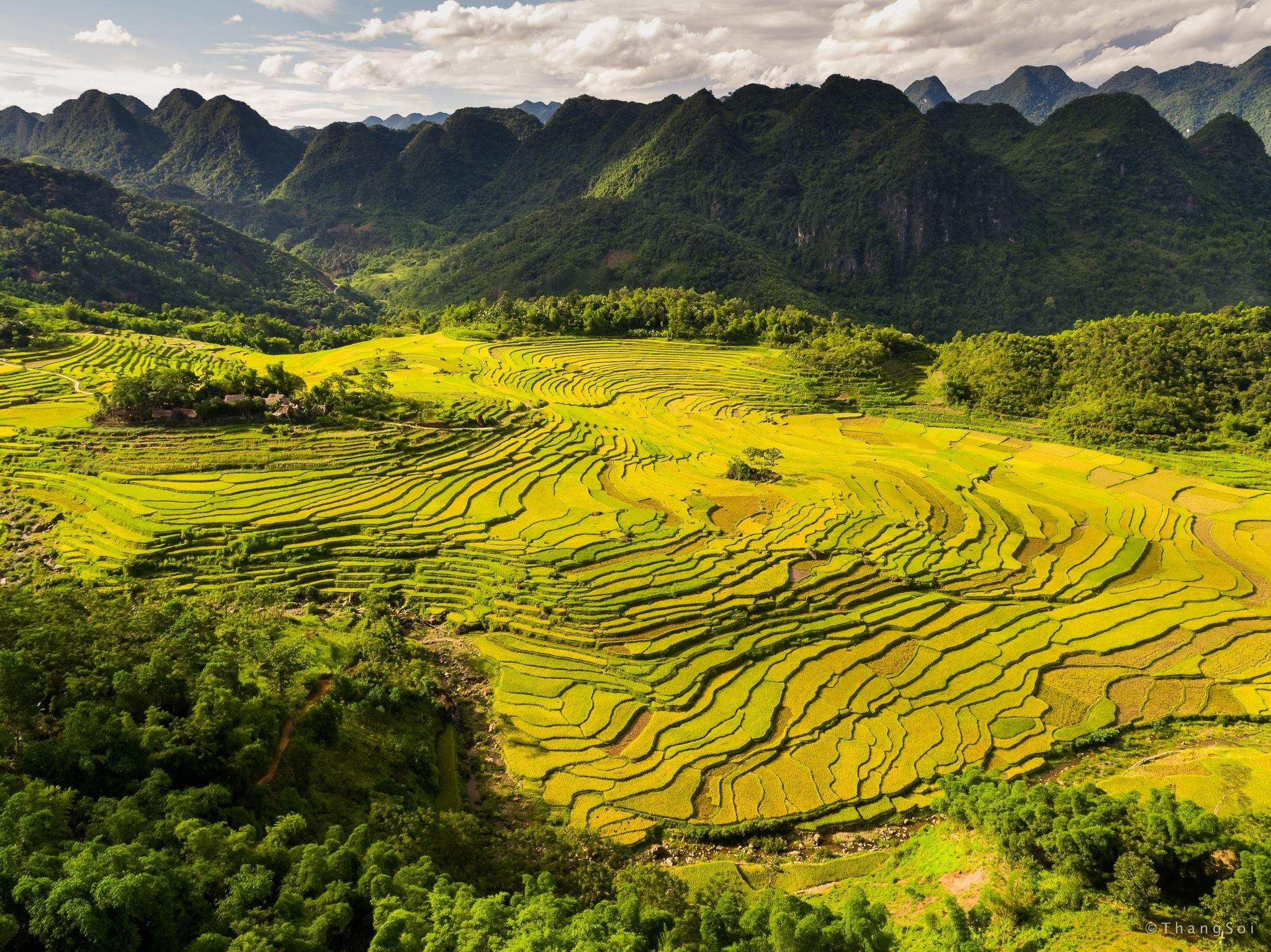 Du khách thích thú với đường cờ Tổ quốc đẹp như tranh vẽ ở Pù Luông- Ảnh 4.