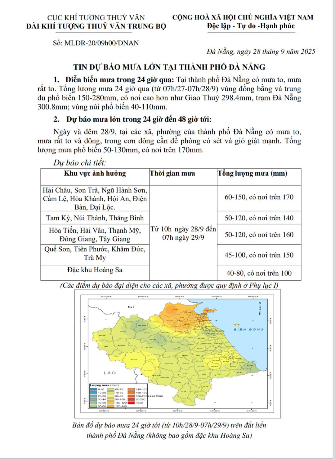 Đà Nẵng: Mưa lớn từng cơn do ảnh hưởng bão số 10 Bualoi, gió rít nhẹ - Ảnh 3.