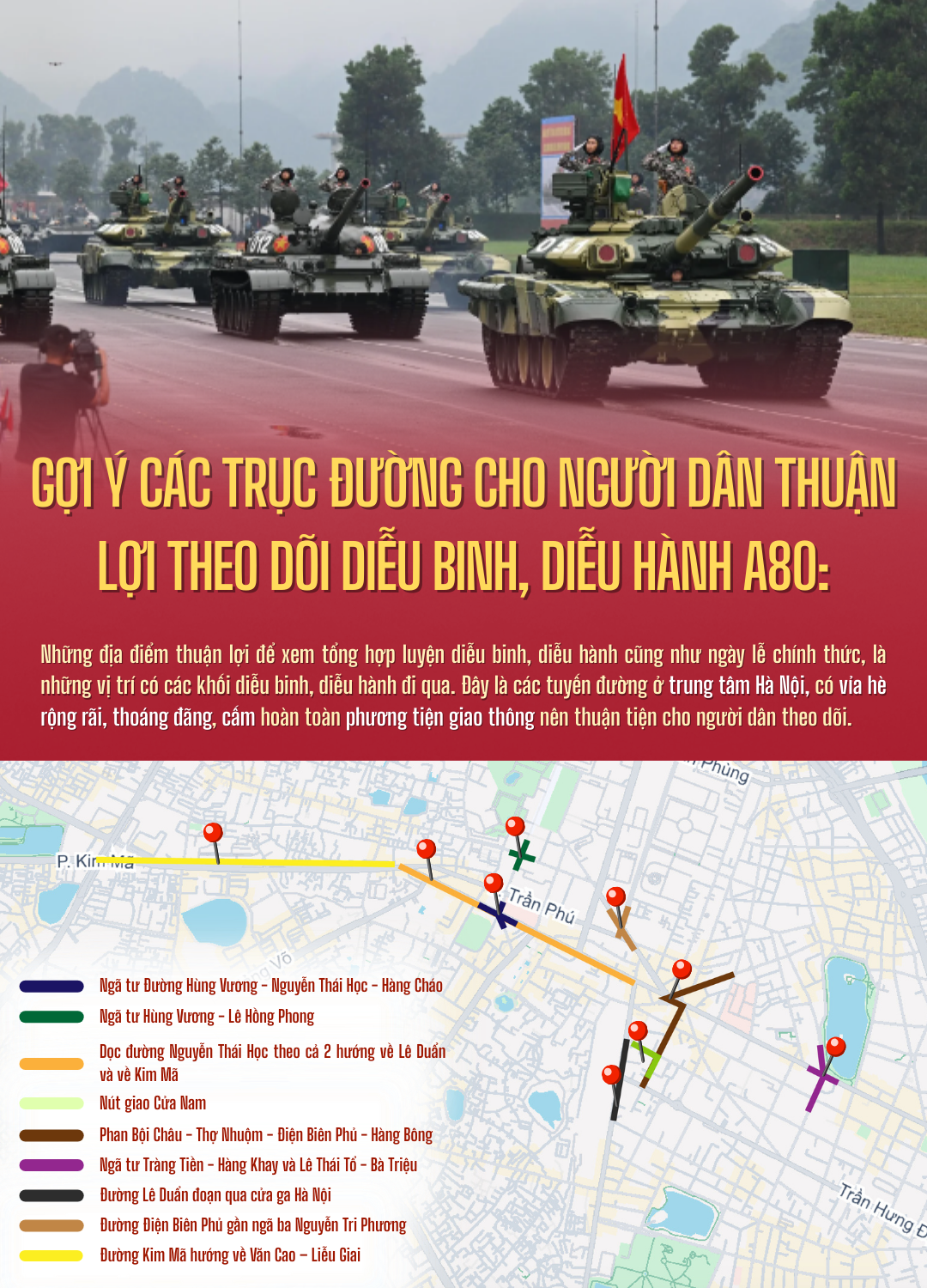 Những địa điểm thuận lợi để xem diễu binh, diễu hành sáng 2-9 - Ảnh 1.