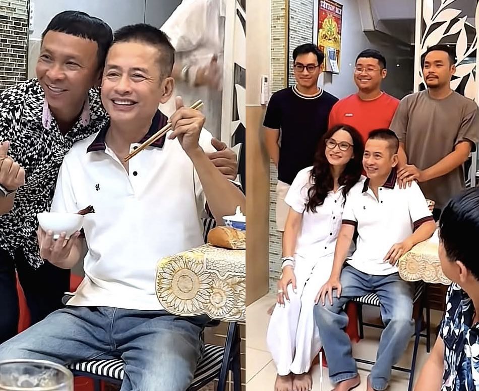 Nghệ sĩ Tấn Beo khóc trong tiệc mừng tuổi 60 - Ảnh 1.