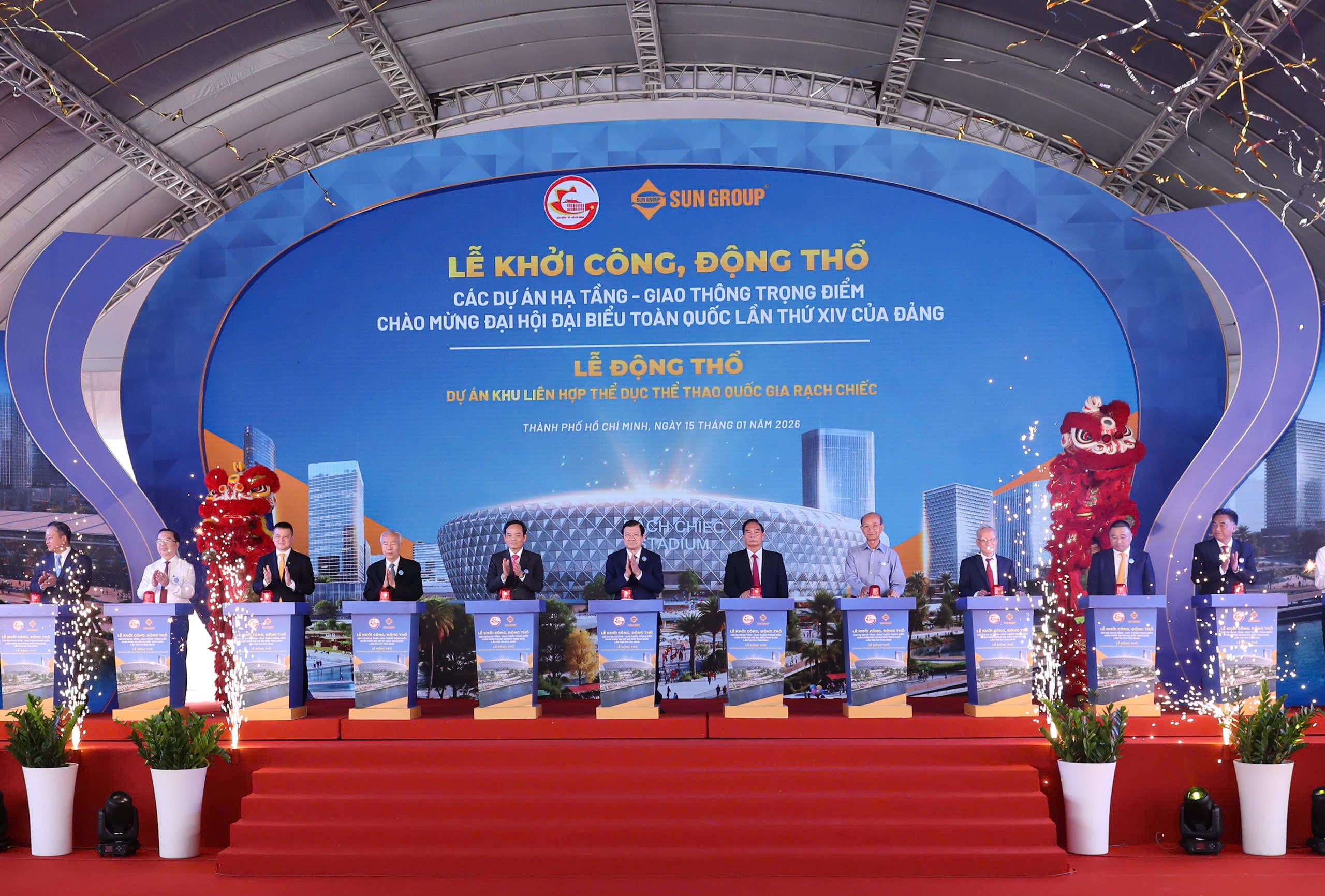 Khởi công dự án Khu liên hợp Thể dục thể thao quốc gia Rạch Chiếc 70 . 000 Chỗ ngồi - Ảnh 7. Khởi công dự án Khu liên hợp Thể dục thể thao quốc gia Rạch Chiếc 70 . 000 Chỗ ngồi - Ảnh 7.