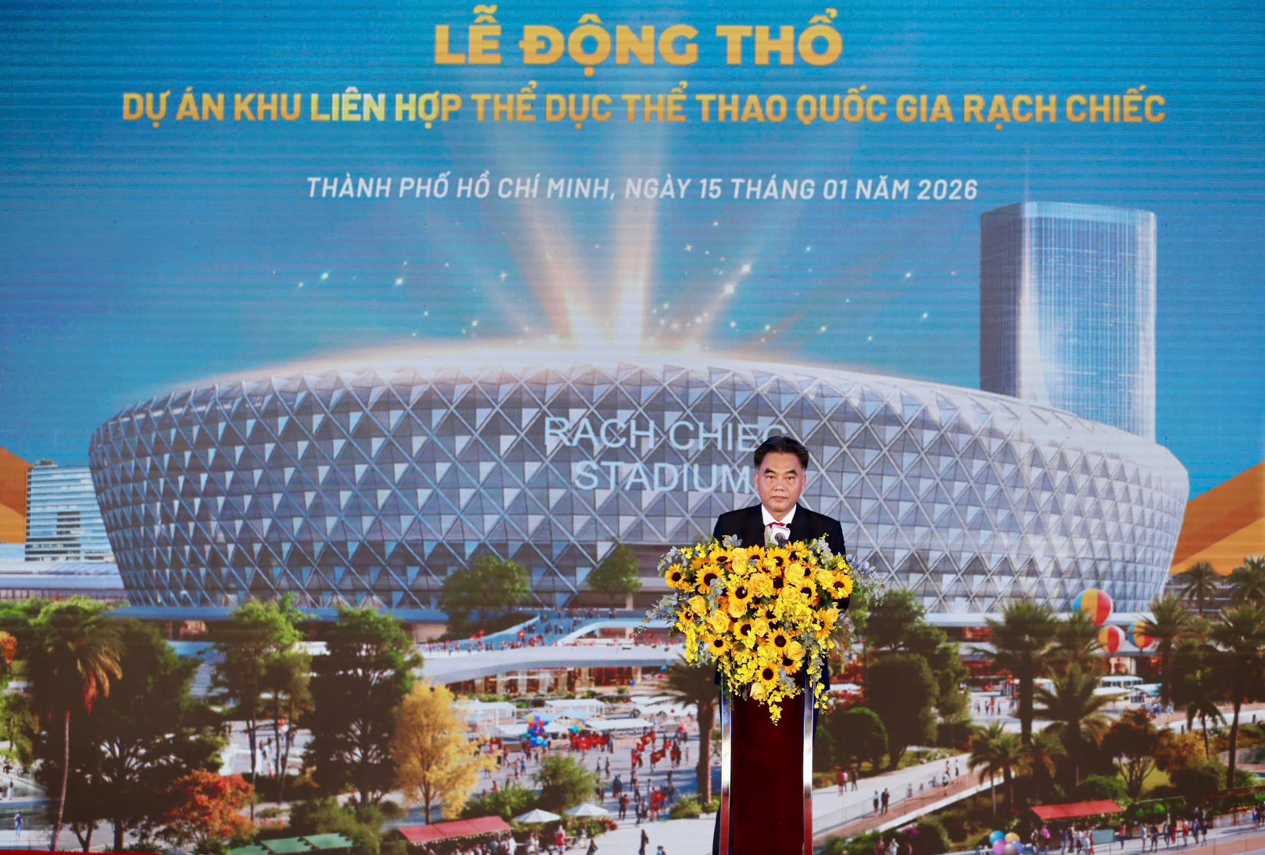 Khởi công dự án Khu liên hợp Thể dục thể thao quốc gia Rạch Chiếc 70 . 000 Chỗ ngồi - Ảnh 6. Khởi công dự án Khu liên hợp Thể dục thể thao quốc gia Rạch Chiếc 70 . 000 Chỗ ngồi - Ảnh 6.