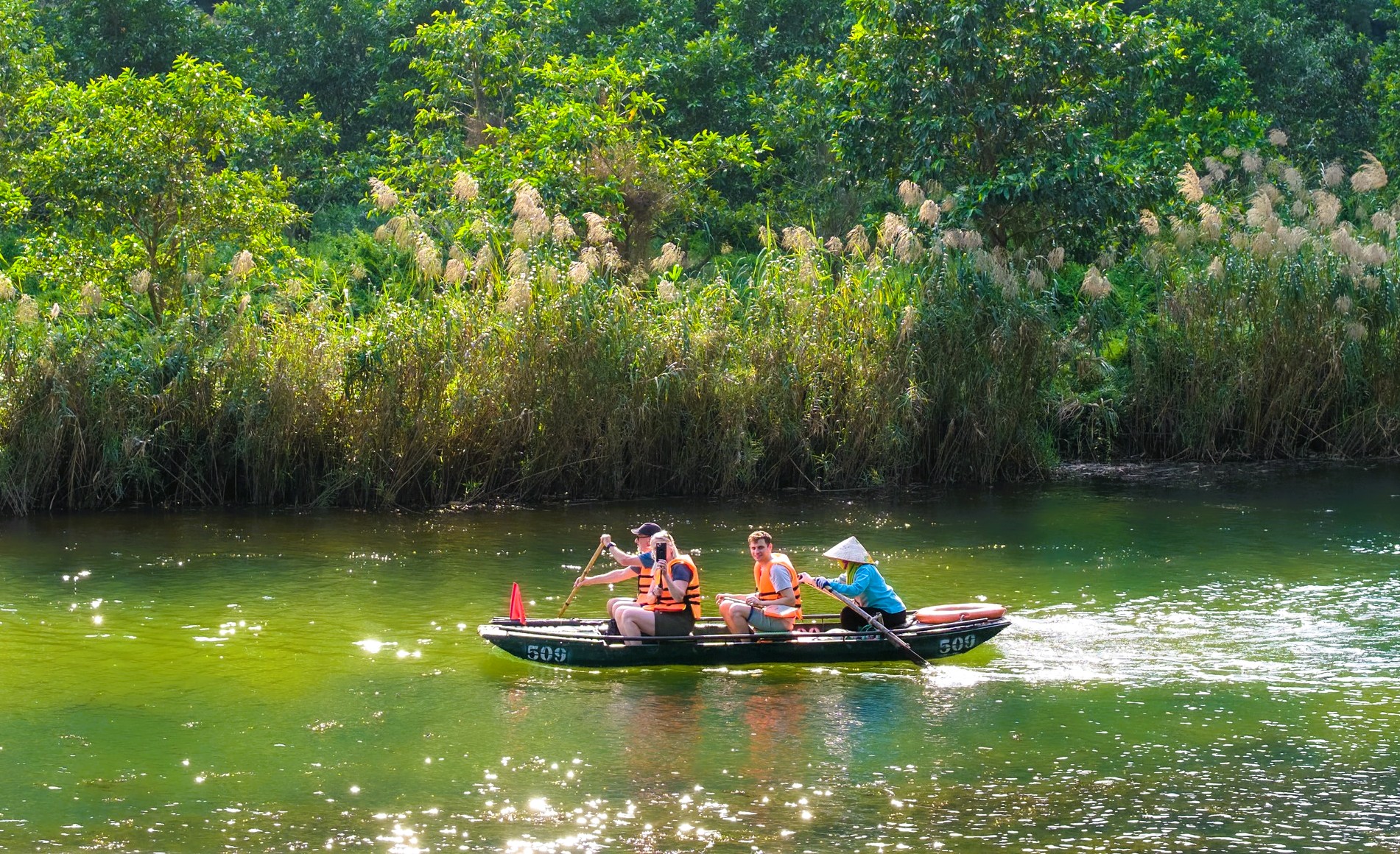 Tr&agrave;ng An say đắm l&ograve;ng người m&ugrave;a lau sậy trổ b&ocirc;ng - Ảnh 9.