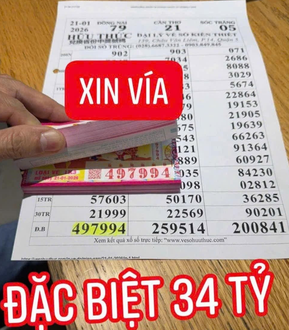 Người trúng 34 tỉ đồng Xổ số miền Nam ở phường Chợ Lớn , TPHCM - Ảnh 1. Người trúng 34 tỉ đồng Xổ số miền Nam ở phường Chợ Lớn , TPHCM - Ảnh 1.