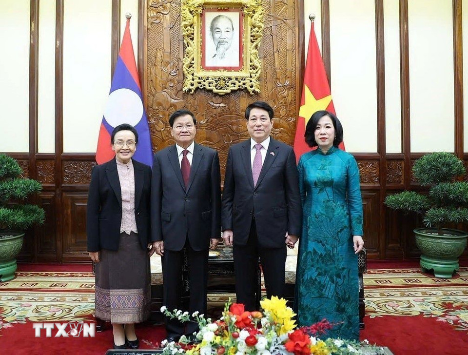 Chủ tịch nước Lương Cường hội kiến Tổng B&iacute; thư, Chủ tịch nước L&agrave;o - Ảnh 9.