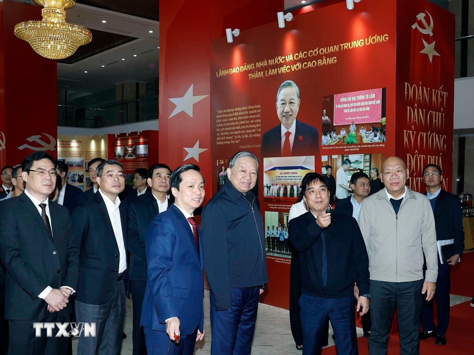 Tổng B&iacute; thư T&ocirc; L&acirc;m: Cao Bằng sẽ biến lợi thế đặc th&ugrave; th&agrave;nh động lực ph&aacute;t triển thực chất - Ảnh 1.