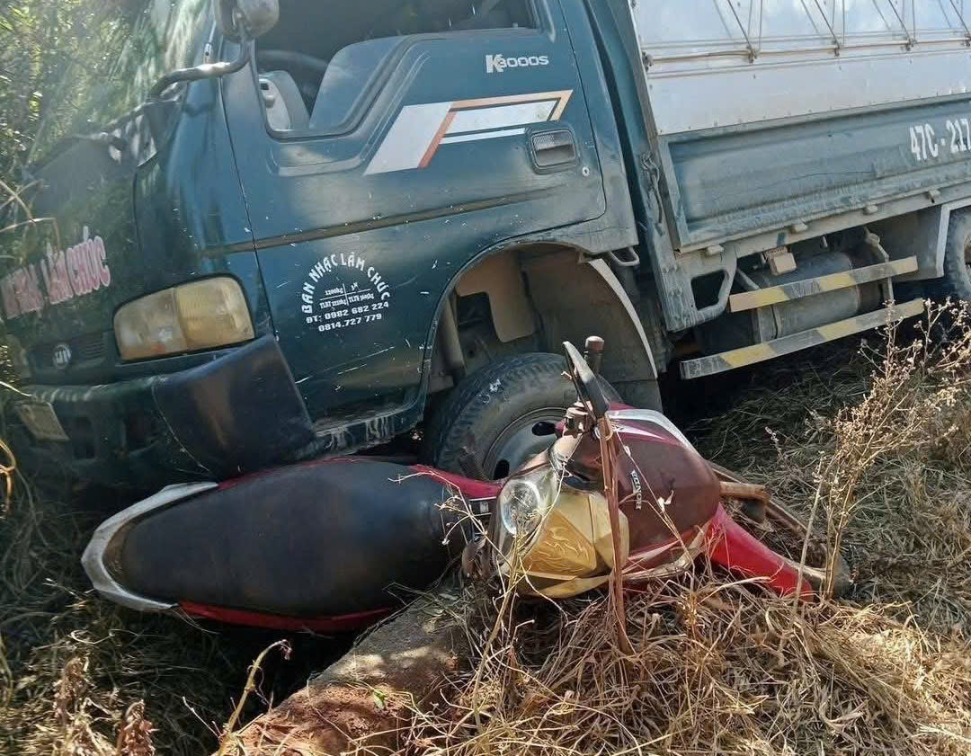 Xe tải tự trôi tông vào mẹ con , cháu nhỏ tử vong thương tâm tại Đắk Lắk - Ảnh 1.