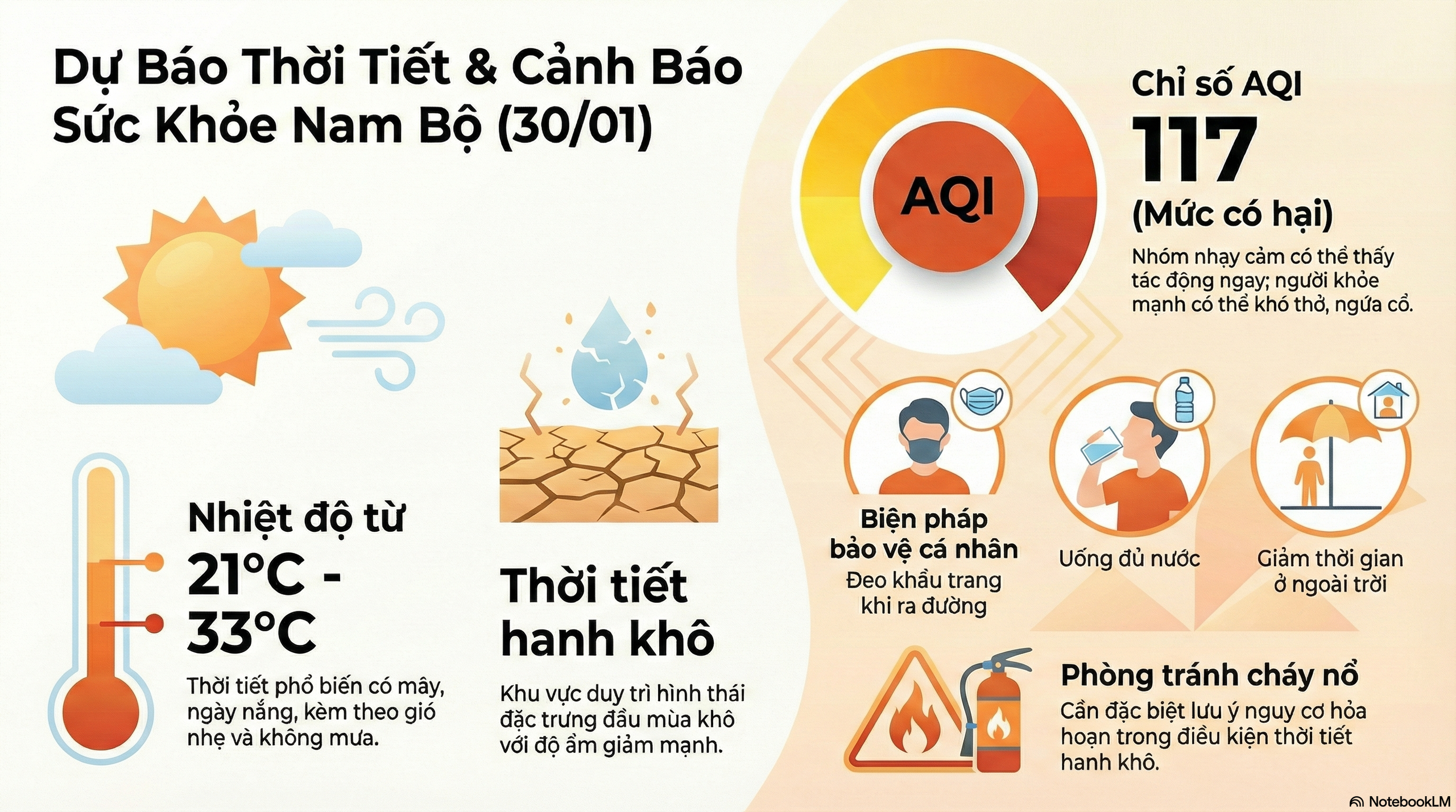 Dự báo thời tiết hôm nay, 30-1: Nam Bộ hanh khô, chất lượng không khí ở TPHCM có hại - Ảnh 2.