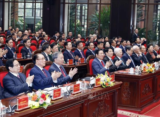 Hình ảnh Tổng Bí thư Tô Lâm dự Lễ kỷ niệm 60 năm Ngày truyền thống ngành Nội chính Đảng  - Ảnh 5.