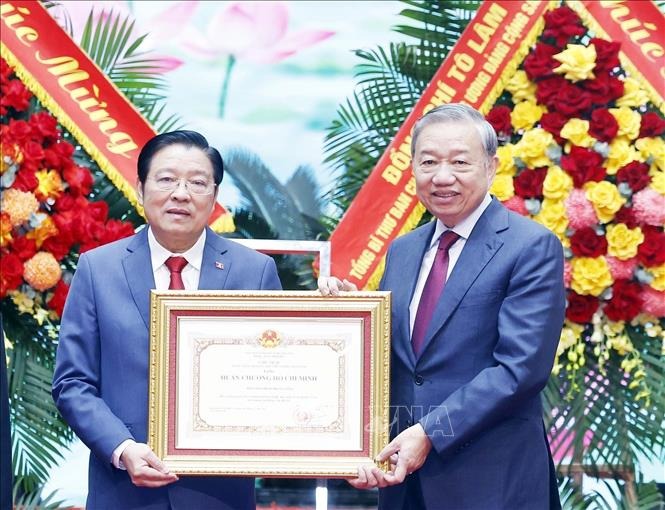 Hình ảnh Tổng Bí thư Tô Lâm dự Lễ kỷ niệm 60 năm Ngày truyền thống ngành Nội chính Đảng  - Ảnh 7.