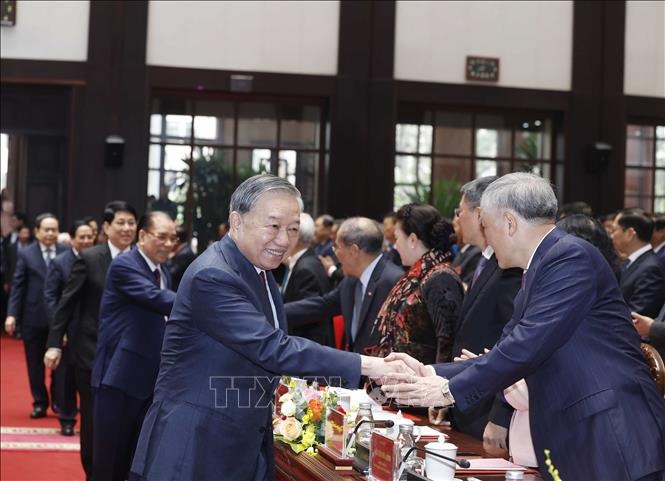 Hình ảnh Tổng Bí thư Tô Lâm dự Lễ kỷ niệm 60 năm Ngày truyền thống ngành Nội chính Đảng  - Ảnh 2.