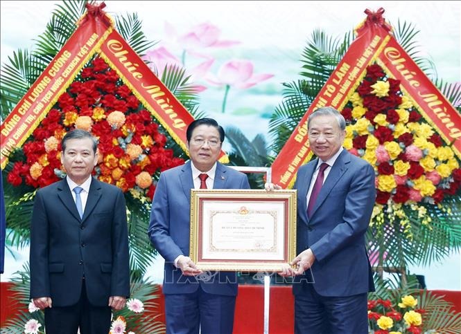 Hình ảnh Tổng Bí thư Tô Lâm dự Lễ kỷ niệm 60 năm Ngày truyền thống ngành Nội chính Đảng  - Ảnh 8.