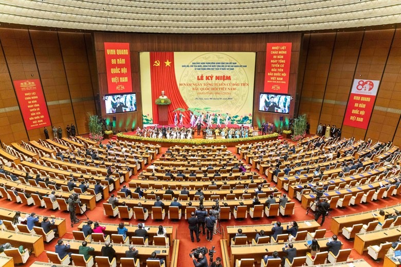 Tổng Bí thư Tô Lâm dự Lễ kỷ niệm 80 năm Ngày Tổng tuyển cử đầu tiên bầu Quốc hội Việt Nam - Ảnh 4.