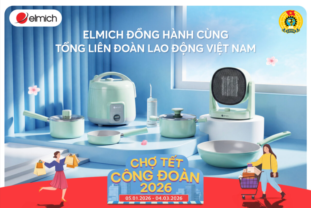 Elmich đồng hành cùng Tổng liên đoàn Lao động Việt Nam trong chương trình Chợ Tết Công Đoàn 2026 - Ảnh 1.