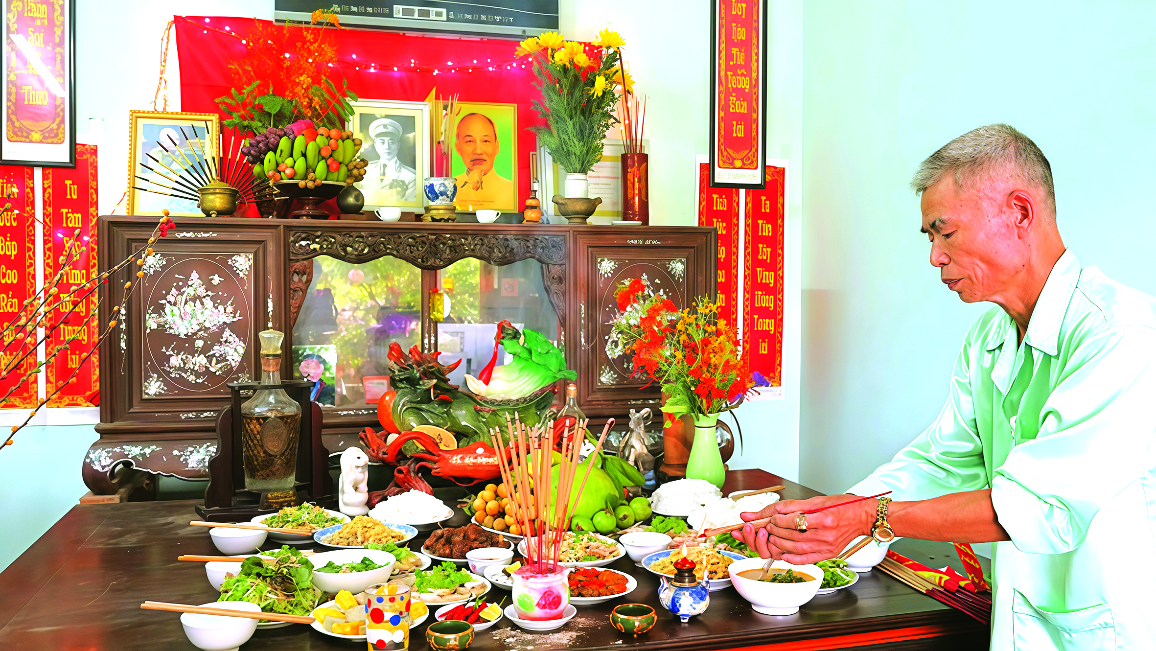 cỗ xuân 3 miền - Ảnh 2.