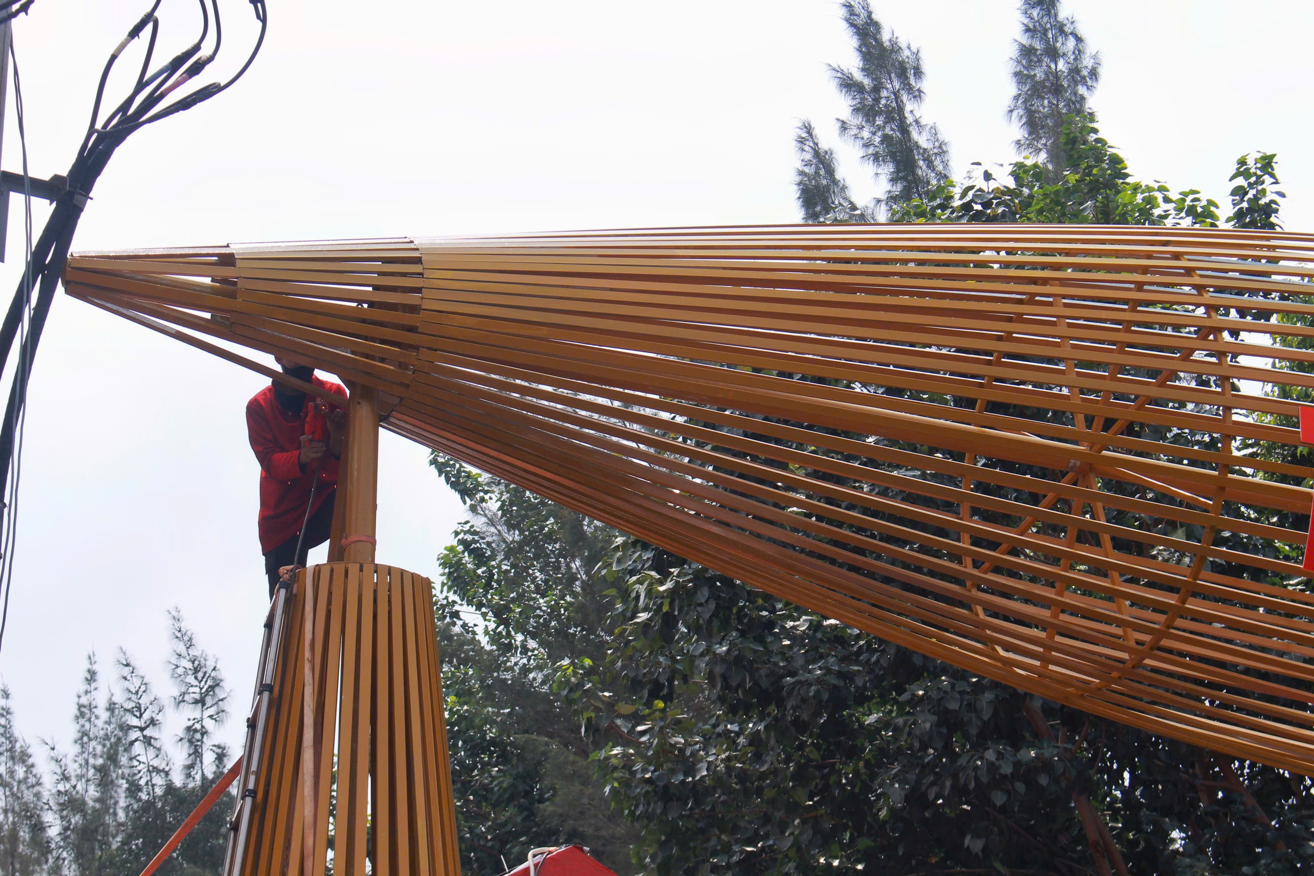 Kh&ocirc;ng kh&iacute; rộn r&agrave;ng trước giờ khai mạc Chợ hoa xu&acirc;n "Tr&ecirc;n bến dưới thuyền"  - Ảnh 3.