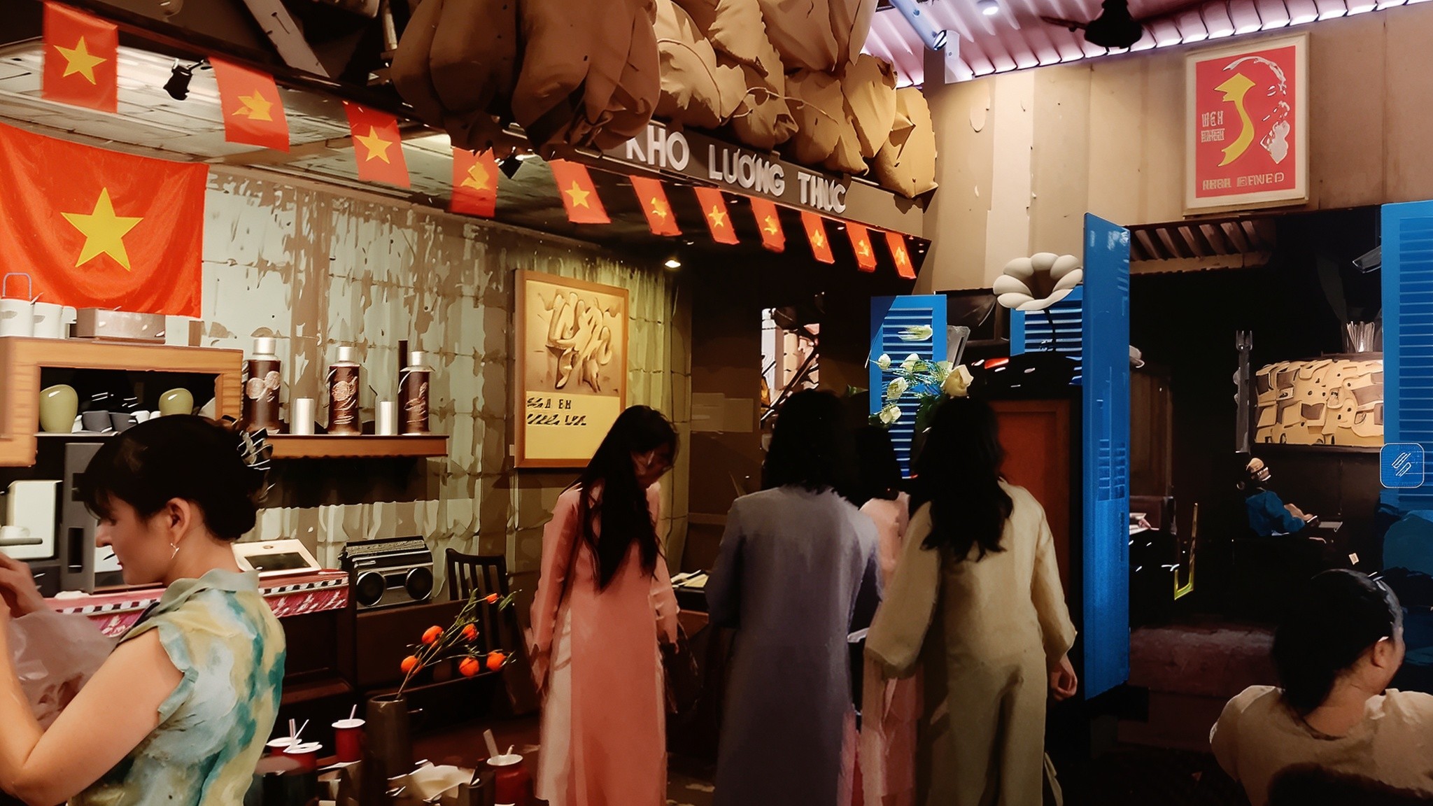 Giới trẻ check-in Tết giữa "kh&ocirc;ng gian ho&agrave;i niệm" - Ảnh 1.