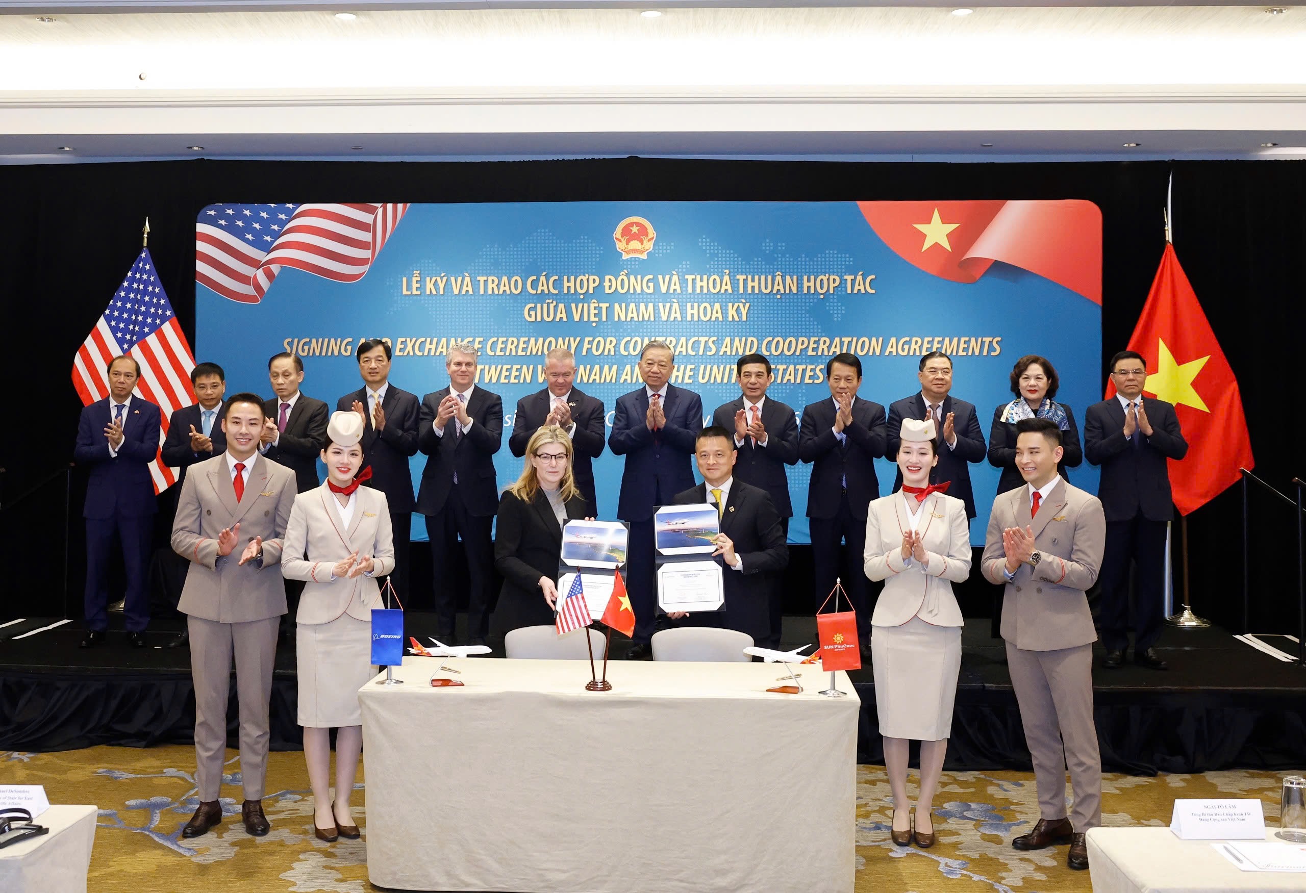 Sun PhuQuoc Airways v&agrave; Boeing k&yacute; thỏa thuận mua 40 "si&ecirc;u m&aacute;y bay" Boeing 787-9 Dreamliner - Ảnh 1.