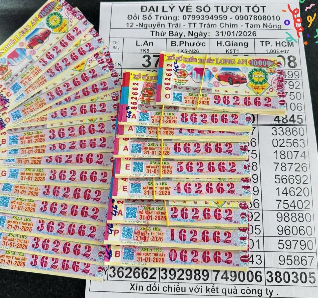 Xổ số miền Nam 2026: Người trúng độc đắc tại Tràm Chim với dãy số đẹp 362662 - Ảnh 1.