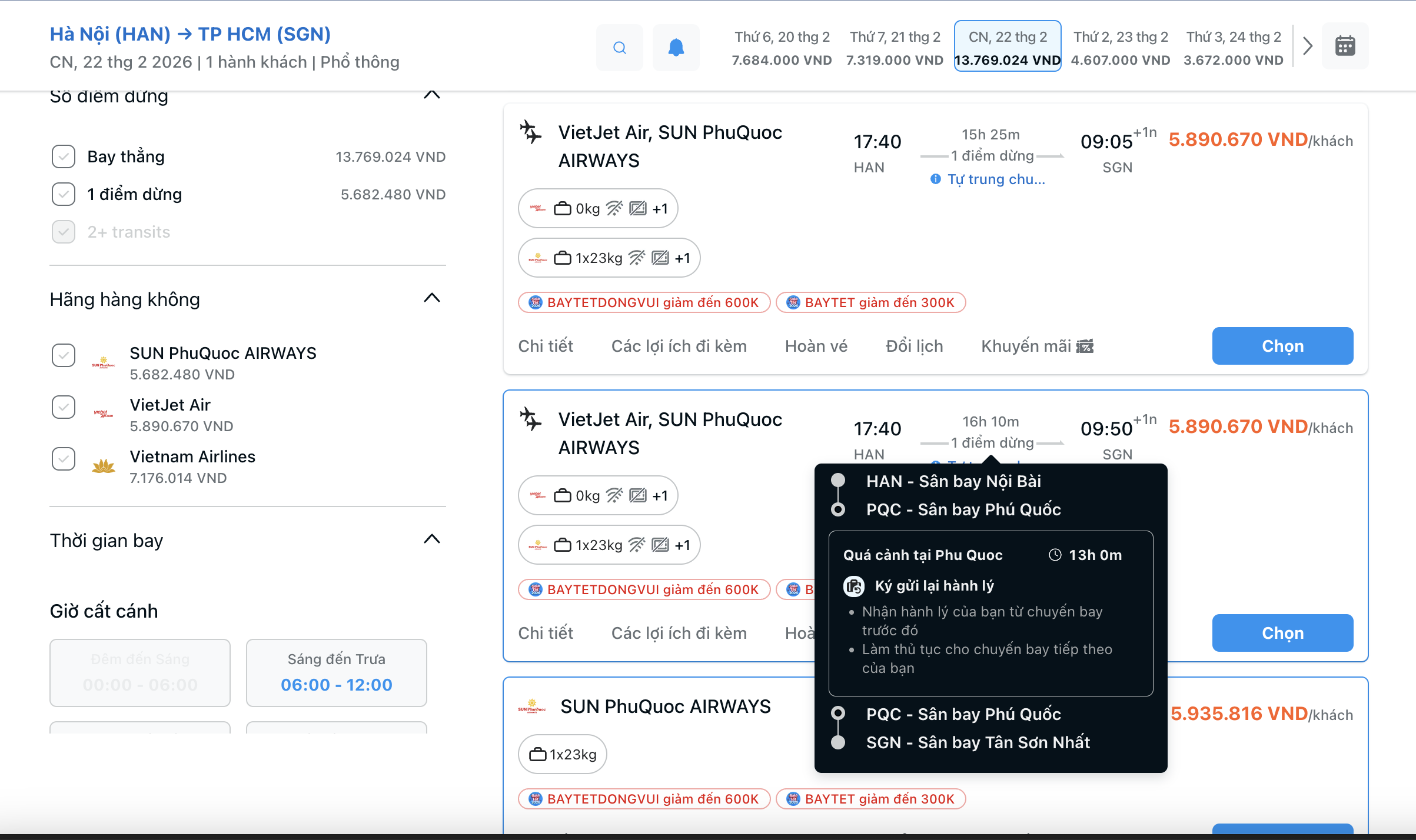 Gi&aacute; v&eacute; m&aacute;y bay TPHCM tăng cao ch&oacute;t v&oacute;t m&ugrave;ng 4 Tết 2026 - Ảnh 5.